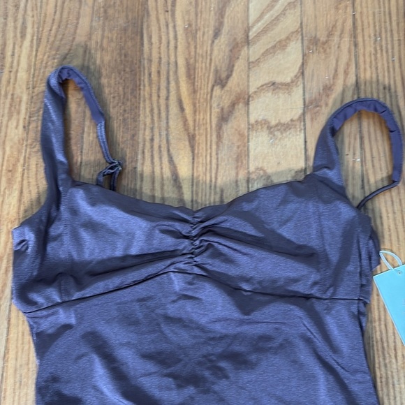 Andie The Nadi One Piece LT Swimsuit Licorice Purple size M Long torso NWOT - Picture 5 of 9